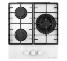 Варочная поверхность Kuppersberg/ Варочная поверхность Kuppersberg, газ, High-Tech, 45 см, автоматический электроподжиг, газ-контроль, форсунки под сжиженый газ, SABAF конфорки, чугунные решетки, цвет белый, цвет фурнитуры белый