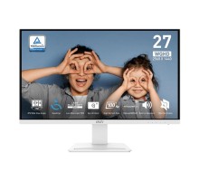 Монитор MSI PRO MP273QW E2 27" 16:9 WQHD(2560x1440)IPS Flat,1ms(MPRT),1300:1,100M:1,400nit,178/178,2xHDMI ,1xDP,Speaker,Tilt,VESA,100Hz,White, 1y w-ty