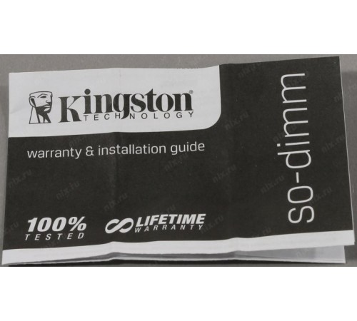 Память оперативная/ Kingston 8GB 1600MHz SODIMM 1.35V