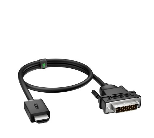 GCR Кабель 1.0m HDMI-DVI, 19M / 25M Dual Link, черный, 30 AWG, двойной экран, GCR-55519