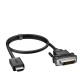 GCR Кабель 1.0m HDMI-DVI, 19M / 25M Dual Link, черный, 30 AWG, двойной экран, GCR-55519