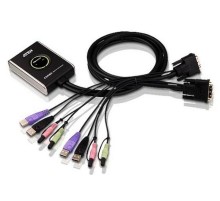 Переключатель электронный ATEN 2-Port USB DVI/Audio Cable KVM Switch with Remote Port Selector
