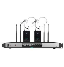 DSPPA Беспроводная микрофонная система True Diversity UHF (2 головных микрофона) DSPPA Беспроводная микрофонная система True Diversity UHF (2 головных микрофона)