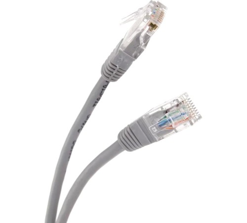 Патчкорд/ Патчкорд литой "Telecom" UTP кат.5е 15,0м серый
