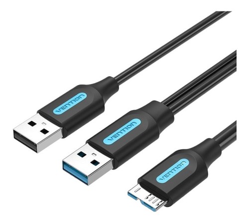 Кабель Vention USB 3.0 AM/micro B, USB 2.0 AM - 0.5м