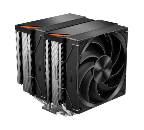 Кулер для процессора/ CPU Cooler PCCooler RZ620 (260W, 4-pin PWM, 157.5mm, Al/Cu, 6x6mm, 2x120mm, 86.73CFM, 32dBA, 2000RPM, S: 1851/1700/1200/115X, AM5/AM4, silver, black)