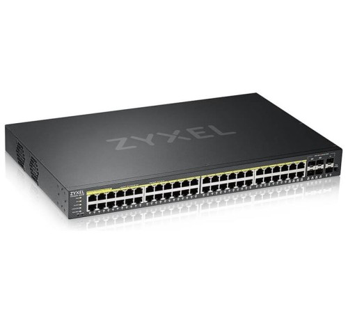 Коммутатор L2 коммутатор PoE+ Zyxel NebulaFlex Pro GS2220-50HP, rack 19", 44xGE PoE+, 4xCombo (SFP/RJ-45 PoE+), 2xSFP, бюджет PoE 375 Вт