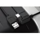 Greenconnect Кабель 0.5m USB 2.0, AM/BM угловой, черный, 28/28 AWG, экран, армированный, морозостойкий