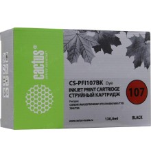 -/ Картридж струйный Cactus CS-PFI107BK черный (130мл) для Canon IP iPF670/iPF680/iPF685/iPF770/iPF780/