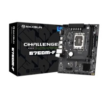Материнская плата MAXSUN MS-Challenger B760M-F, LGA1700, B760, 2*DDR4, 3*SATA3, M.2, 2*USB 3.2, 4*USB 2.0, 1*PCIEx16, 1*PCIEx1, VGA+HDMI,  mATX