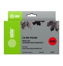 -/ Заправочный набор Cactus CS-RK-PG440 черный 2x60мл для Canon MG2140/MG3140