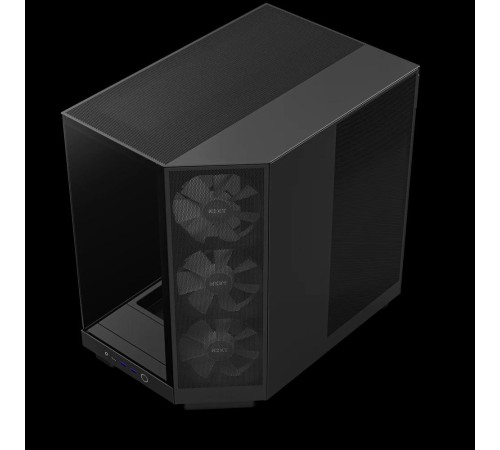 Корпус без блока питания/ Case NZXT H6 Flow RGB (2023), Midi-Tower, TG, 3x120mm RGB, 2xUSB-A 3.2 + 1xUSB-C 3.2, ATX, mATX, mITX Black