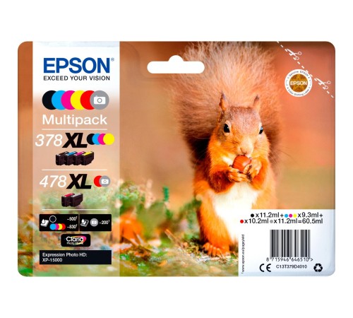 Набор/ Multipack 6-colours 478XL Claria Photo HD Ink Набор/ Multipack 6-colours 478XL Claria Photo HD Ink