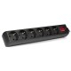 Фильтр SVEN Optima 3 м (6 розеток) черный, цветная коробка/ Surge Protector SVEN Optima 3 m (6 outlets) black, color box