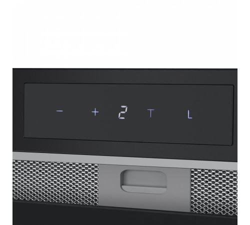 ВЫТЯЖКА MAUNFELD FANTASY LIGHT 60 Black/ ширина 600 мм, полновстраиваемая, сенсорное управление, 3 скорости, 800 м3/ч, 40 дБ, светодиодное LED освещение, опция: угольный фильтр CF190C, черный цвет