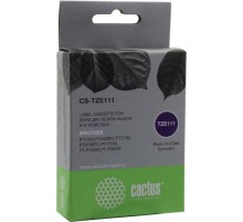 -/ Картридж ленточный Cactus CS-TZE111 TZe-111 черный для Brother 1010/1280/1280VP/2700VP