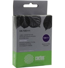 -/ Картридж ленточный Cactus CS-TZE111 TZe-111 черный для Brother 1010/1280/1280VP/2700VP