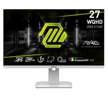 Монитор MSI MAG 274QRFW 27" 16:9 WQHD(2560x1440) Rapid IPS Flat, DisplayHDR 400, 1ms, 1000:1, 100M:1, 400nits, 2xHDMI 2.0b, DP 1.4a, Tilt, Swivel, Height,Pivot,VESA,180Hz,White,1y w-ty