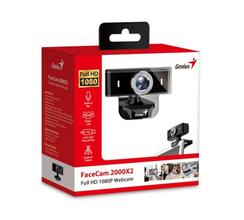Веб-камера FaceCam 2000X2 1080p Full HD webcam (Мятая упаковка) Веб-камера FaceCam 2000X2 1080p Full HD webcam (Мятая упаковка)