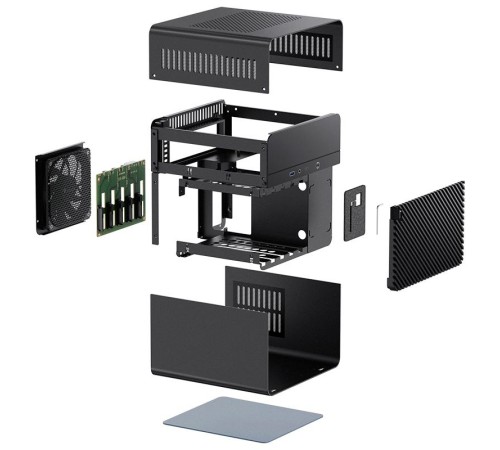 Корпус без блока питания/ Case JONSBO N2, Mini-Tower, 1x120mm, 1xUSB-A 3.0 + 1xUSB-C 3.2, SFX PSU Support, mITX Black Корпус без блока питания/ Case JONSBO N2, Mini-Tower, 1x120mm, 1xUSB-A 3.0 + 1xUSB-C 3.2, SFX PSU Support, mITX Black