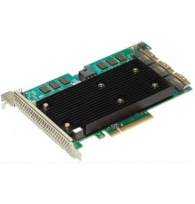 Контроллер Broadcom Controller 9670-24i SGL (05-50123-00) PCIe 4.0 x8 LP, 24G SAS/SATA/NVMe, RAID 0,1,5,6,10,50,60, 24port(3*int SFF8654), 8GB Cache, SAS4124 ROC, 1 year