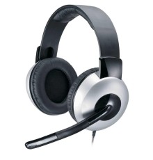 Гарнитура Genius HS-05A, 2х mini jack 3.5mm, полноразмерные наушники, регулятор громкости на проводе, длина провода 1,8м (Мятая упаковка)