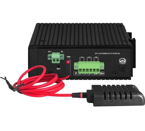 Промышленный управляемый (L2+) HiPoE коммутатор Gigabit Ethernet/ Промышленный управляемый (L2+) HiPoE коммутатор Gigabit Ethernet на 8GE PoE + 4 GE SFP порта с функцией мониторинга температуры/ влажности/ напряжения. Порты: 1 x GE (10/100/1000Base-T) с P