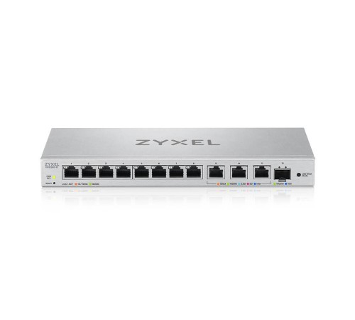 Коммутатор/ Zyxel XGS1250-12 Smart L2 switch , 8xGE, 3x1 / 2.5 / 5 / 10G, 1xSFP +, desktop
