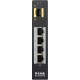 Коммутатор/ DIS-100G-5PSW Unmanaged Industrial Switch 4x1000Base-T PoE, 1x1000Base-X SFP, PoE Budget up to 120W, Surge 2KV, DIN-Rail, metal case IP30, -40 to 75°C, only DC power, w/o power supply