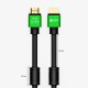 Greenconnect Кабель 1.2m HDMI версия 2.0, HDR 4:2:2, Ultra HD, 4K 60 fps 60Hz/5K*30Hz, 3D, AUDIO, 18.0 Гбит/с, 28/28 AWG, OD7.3mm, тройной экран, нейлон, AL корпус зеленый, ферритовые кольца, GCR-51005