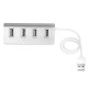Greenconnect USB 2.0 Разветвитель GCR-UH224S на 4 порта 0,2m , silver