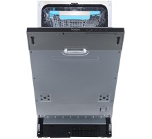 Встраиваемая посудомоечная машина Korting/ Узкая, Полновстр., 45 см, 10 компл.,  третья корзина для столовых приборов,  А+++/A/A, Электронное сенсорное управление Touch Control, цифровой LED дисплей белого цвета Cold White, 8 программ, Автоматическая прог