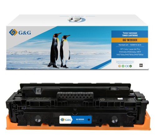 Картридж Cartridge G&G 415X для HP CLJ M454/M479, с чипом (7 500стр.), черный (аналог W2030X)