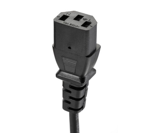 Кабель/ Кабель компьютер --> розетка 220V ( угловая Евровилка) <VDE> 3G*1mm2 VCOM <CE021-CU1.0-1.8> , 1,8 м