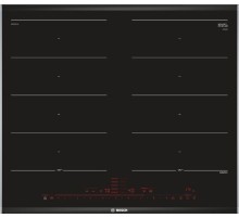 Встраиваемая индукционная панель BOSCH Индукционная,  Home Connect Serie 8, cтеклокерамика, черная, ширина 60см, 4 индукционных зоны нагрева, FlexInduction, сенсорное управление DirectSelect, функции HomeConnect, таймер, индикация остаточного тепла, блоки
