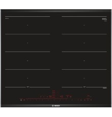 Встраиваемая индукционная панель BOSCH Индукционная,  Home Connect Serie 8, cтеклокерамика, черная, ширина 60см, 4 индукционных зоны нагрева, FlexInduction, сенсорное управление DirectSelect, функции HomeConnect, таймер, индикация остаточного тепла, блоки