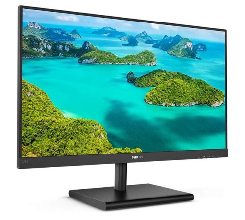 монитор 27" Philips 275E1S 2560x1440, WLED, 16:9, IPS, 250cd, 1000:1, 20M:1, 4ms, 178/178, VGA, HDMI, DP, 75Hz,Tilt, Внеш, VESA, Black, 3y