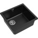 Кухонная мойка RIVELATO RIVELATO Мойка BERKANA 45 1-чаш 485*455, монтаж: универсальный, материал: кварц, цвет: черный