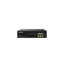 Коммутатор/ Tenda S106PC Коммутатор неуправляемый PoE, 6 портов, 5x100 Мбит/с, PoE 4х до 30 Вт, настольный