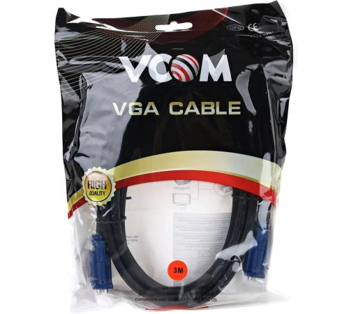 Кабель/ Кабель удлинительный Монитор-SVGA card (15M-15F) 3m, 2 фильтра VCOM <VVG6460-3M>