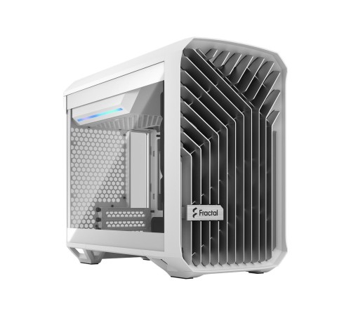 Корпус ПК без блока питания/ Case Fractal Design Torrent Nano TG Clear Tint, Mini-Tower, 1x180mm, 2xUSB-A 3.0 + 1xUSB 3.2 Type-C, mDTX, mITX White