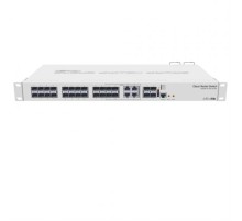 Коммутатор MikroTik Cloud Router Switch 328-4C-20S-4S+RM with 800 MHz CPU, 512MB RAM, 24x SFP cages, 4xSFP+ cages, 4x Combo ports (1xGbit LAN or SFP), RouterOS L5 or SwitchOS (dual boot), 1U rackmount case, Dual