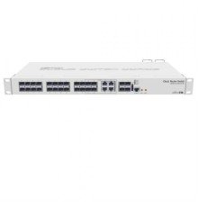 Коммутатор MikroTik Cloud Router Switch 328-4C-20S-4S+RM with 800 MHz CPU, 512MB RAM, 24x SFP cages, 4xSFP+ cages, 4x Combo ports (1xGbit LAN or SFP), RouterOS L5 or SwitchOS (dual boot), 1U rackmount case, Dual
