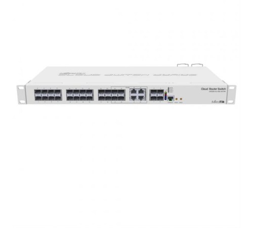 Коммутатор MikroTik Cloud Router Switch 328-4C-20S-4S+RM with 800 MHz CPU, 512MB RAM, 24x SFP cages, 4xSFP+ cages, 4x Combo ports (1xGbit LAN or SFP), RouterOS L5 or SwitchOS (dual boot), 1U rackmount case, Dual
