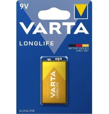 Батарейка Крона/ Батарейка Varta LONGLIFE Крона 6LR61 BL1 Alkaline 9V (4122) (1/10/50) (1 шт.)