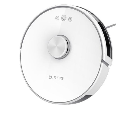 Робот-пылесос с LIDAR (лазерный дальномер) навигацией Robot vacuum IRBIS Peach 0421,3000 mAh,28W,3000Pa, Hyrpscope,White, charging stat, power adapter, roller brush & cloth for wet, water tank, dust collector, brushe (незначительное повреждение коробки)