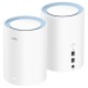 Wi-Fi Mesh-система/ AC1200 Wi-Fi Mesh Solution 2-Pack, Chipset MediaTek, Dual-Band, 867Mbps at 5GHz + 300Mbps at 2.4GHz, 802.11ac/a/b/g/n, 2 Fast Ethernet Ports, 2 internal antennas, MU-MIMO, DDNS, Zerotier/Wireguard/OpenVPN/IPSec/L2TP/PPTP VPN, DNS over