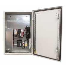 Уличный коммутатор OSNOVO OS-46TB1(SW-60812/I) Уличный коммутатор с термостабилизацией и резервным питанием на базе уличной станции OSNOVO OS-46TB1. Порты: 6 x FE (10/100Base-T) с PoE (до 30W) + 2 x FE (10/100Base-T) с