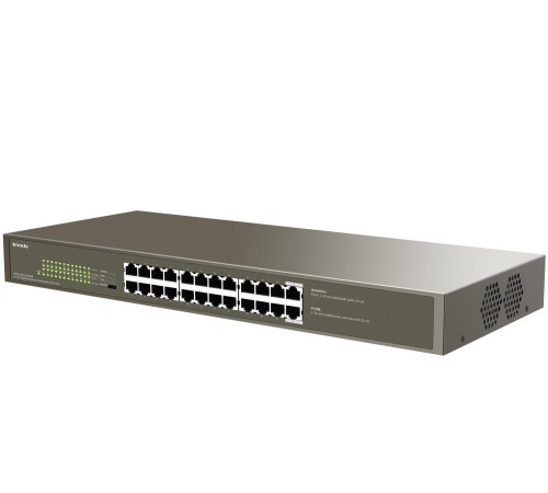 Коммутатор/ Tenda TEG1124P-24-250W 1000M&PoE 24-Port Gigabit Ethernet Switch with 24-Port PoE