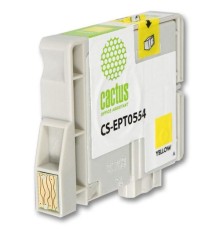 -/ Картридж струйный Cactus CS-EPT0554 T0554 желтый (16мл) для Epson Stylus RX520/Stylus Photo R240